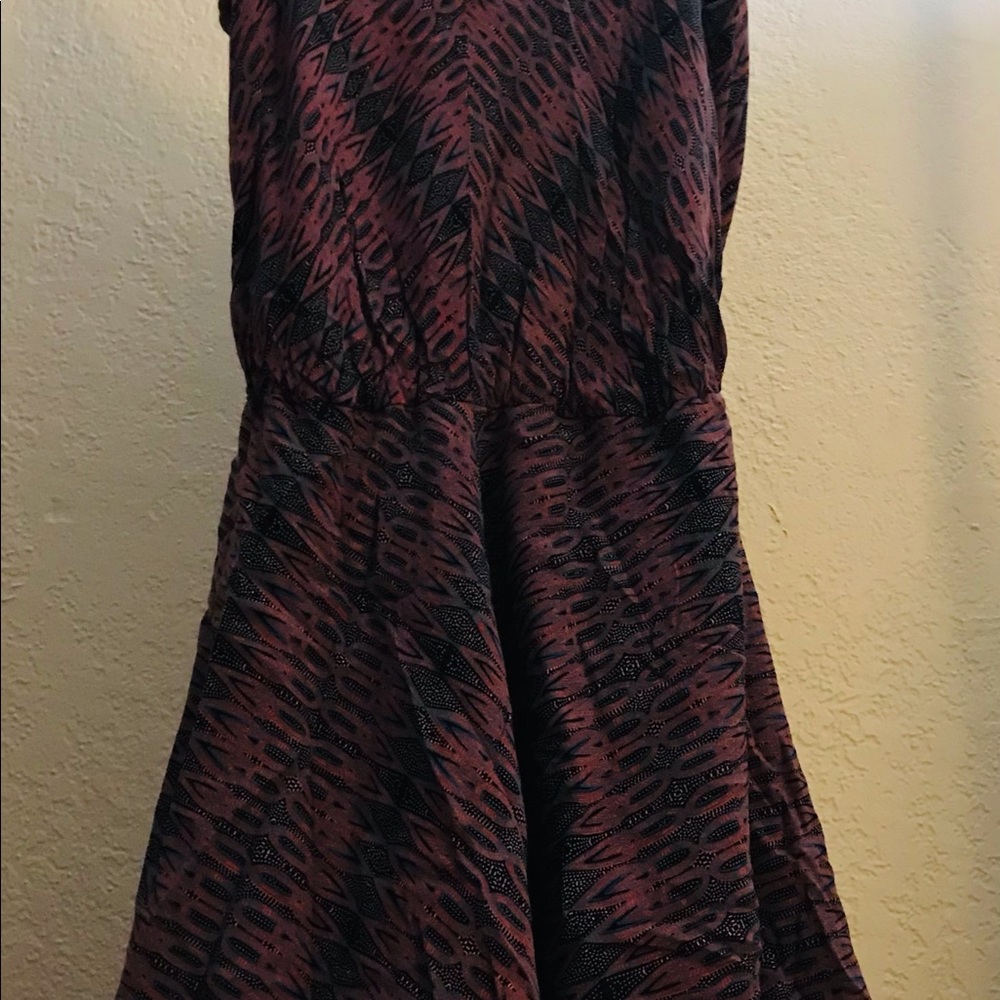 Pink and purple casual mid length dress